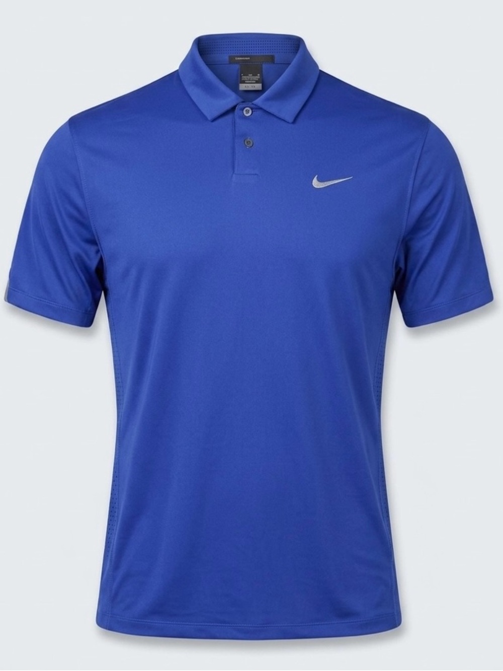 Nike Tiger Woods TW Collection Blue Spine Stripe Polo Shirt M
